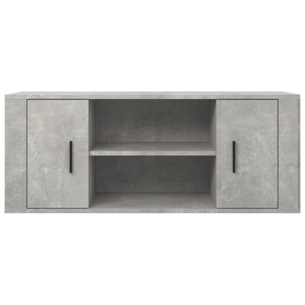 TV-bänkar - Living Tv-bänk betonggrå 100x35x40 cm konstruerat trä
