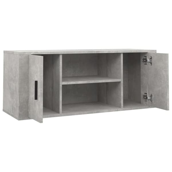 TV-bänkar - Living Tv-bänk betonggrå 100x35x40 cm konstruerat trä