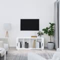 Miniatyrbild 4 av 10: TV-bänkar - Living TV-skåp vit högglans 100x35x40 cm konstruerat trä