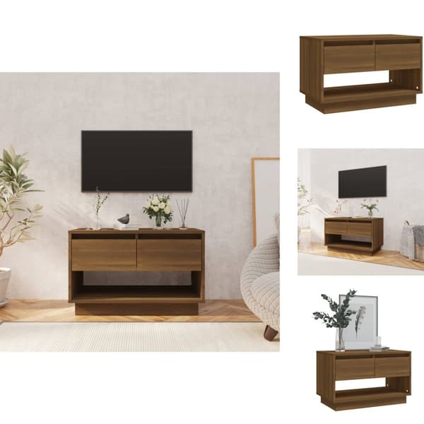 TV-tasot - Living TV-taso ruskea tammi 70x41x44 cm tekninen puu