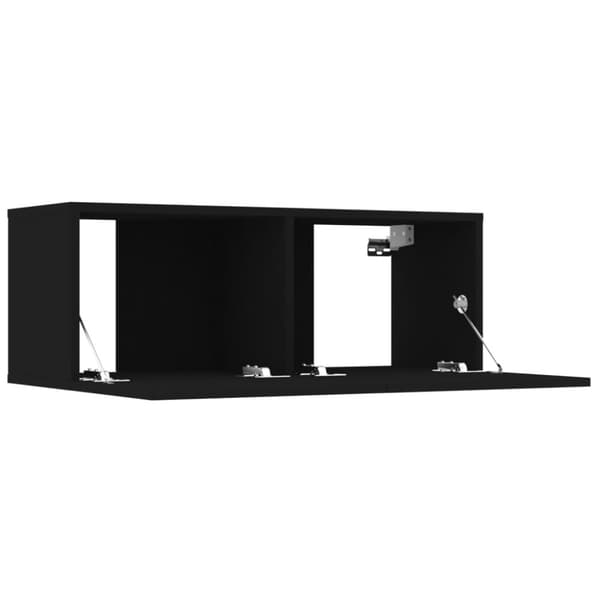 TV-bänkar - Living TV-skåp 4 delar svart 80x30x30 cm konstruerat trä