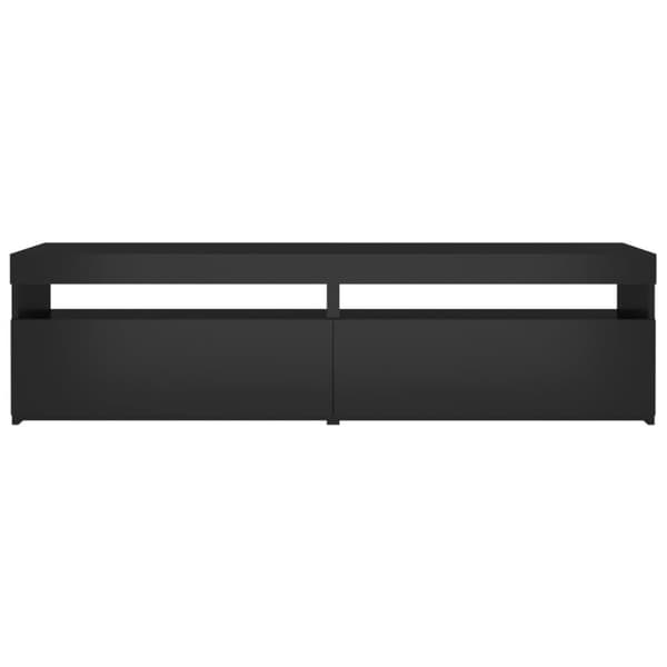 TV-bänkar - Living Tv-bänkar med LED-belysning 2 st svart 75x35x40 cm
