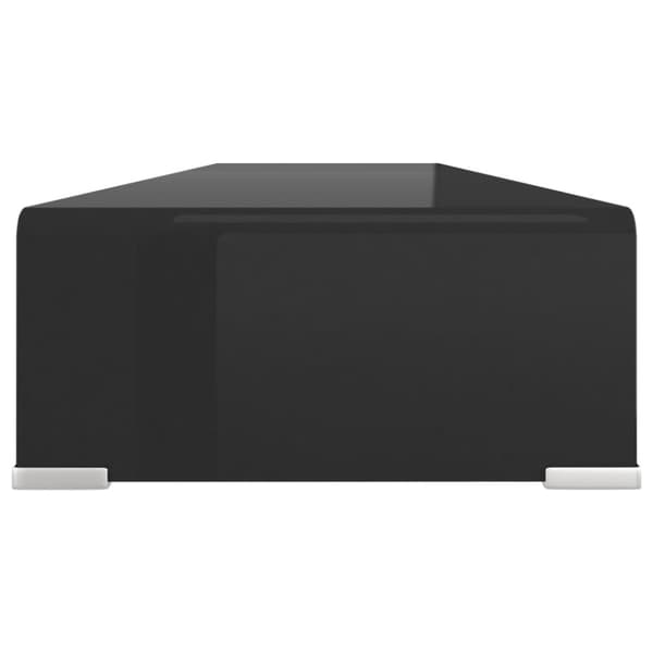TV-bänkar - Living TV-bord glas svart 110x30x13 cm