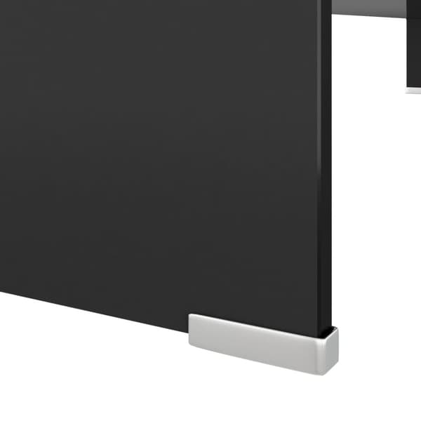 TV-bänkar - Living TV-bord glas svart 110x30x13 cm