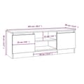 Miniatyrbillede 10 af 10: TV-møbler - Living tv-bord med låge 102x30x36 cm hvid