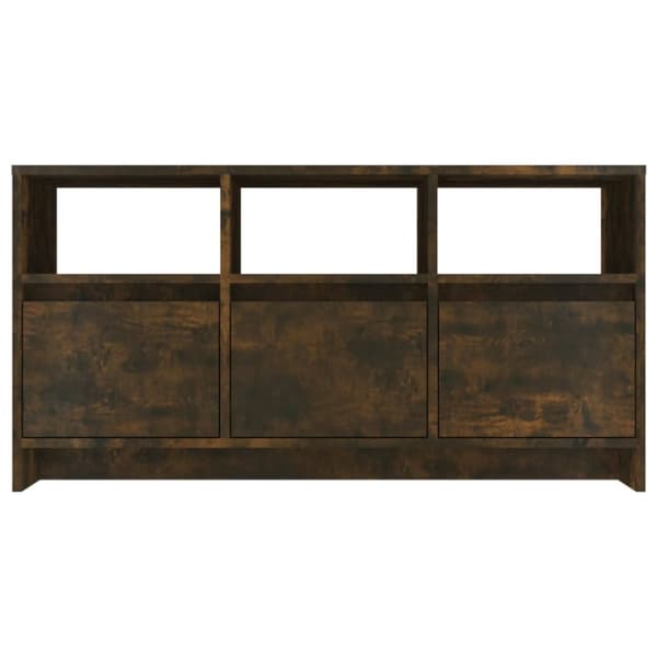 TV-bänkar - Living Tv-bänk rökfärgad ek 102x37,5x52,5 cm konstruerat trä