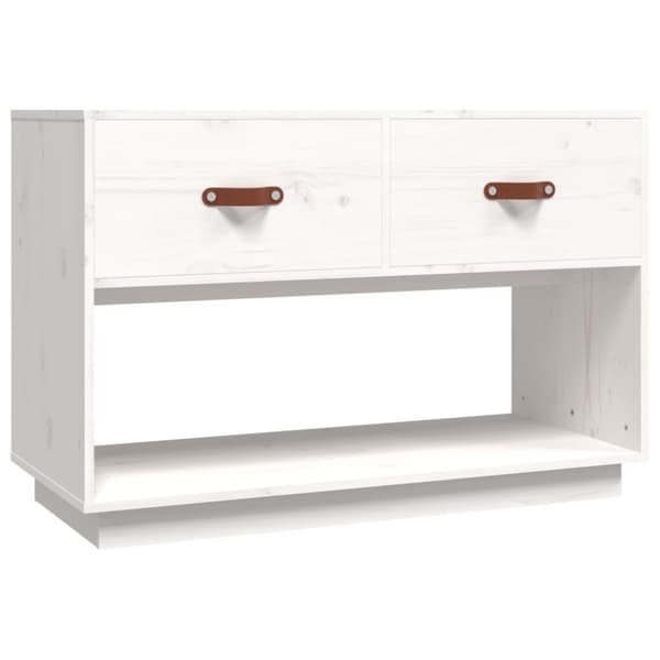 TV-bänkar - Living Tv-bänk vit 90x40x60 cm massiv furu