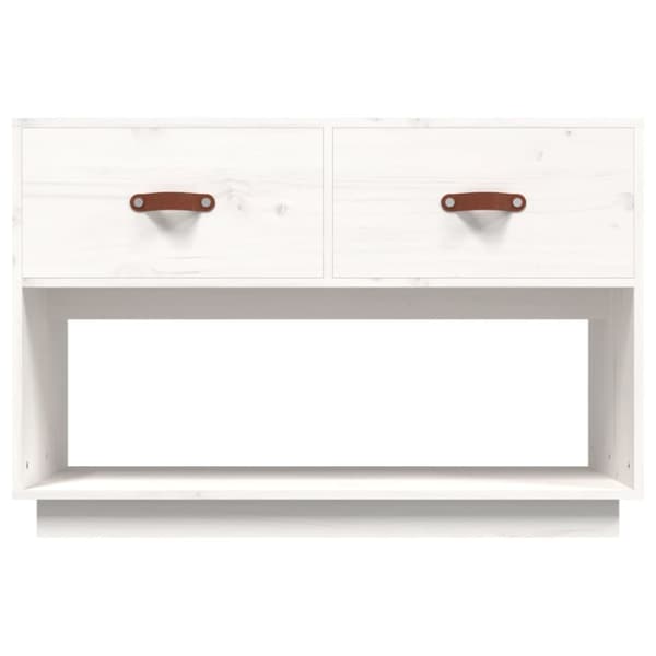 TV-bänkar - Living Tv-bänk vit 90x40x60 cm massiv furu