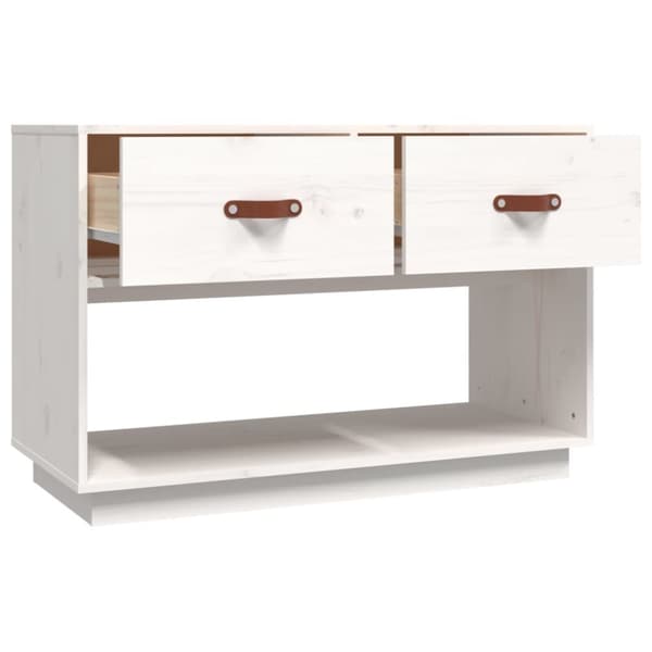 TV-bänkar - Living Tv-bänk vit 90x40x60 cm massiv furu
