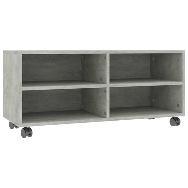 TV-bänkar - Living Tv-bänk med hjul betonggrå 90x35x35 cm konstruerat trä