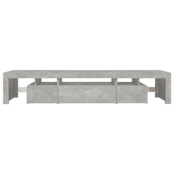 TV-bänkar - Living Tv-bänk med LED-belysning betonggrå 215x36,5x40 cm