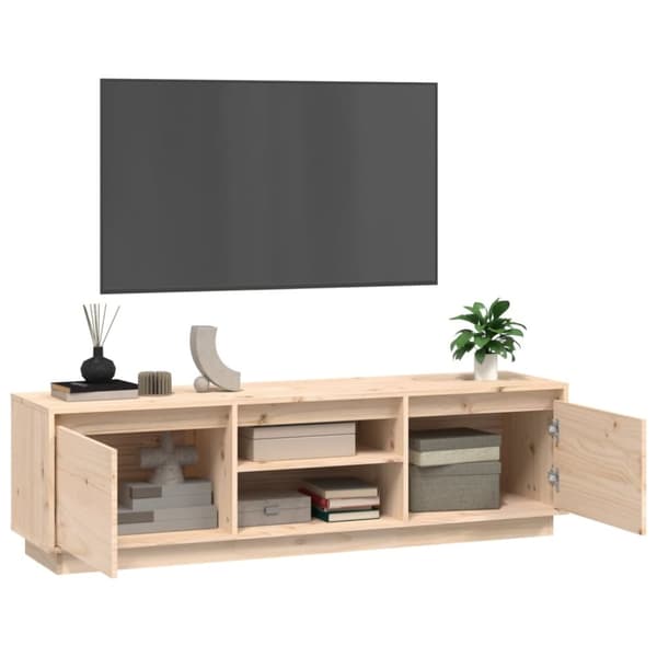 TV-møbler - Living tv-bord 140x35x40 cm massivt fyrretræ