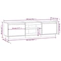Miniatyrbillede 11 af 11: TV-møbler - Living tv-bord 140x35x40 cm massivt fyrretræ