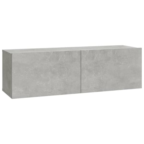 TV-tasot - Living TV-seinäkaapit 2 kpl betoninharmaa 100x30x30 cm tekninen puu