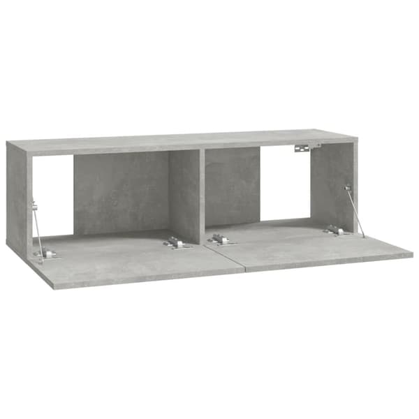 TV-tasot - Living TV-seinäkaapit 2 kpl betoninharmaa 100x30x30 cm tekninen puu