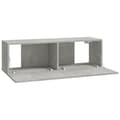 Pikkukuva 8 / 10: TV-tasot - Living TV-seinäkaapit 2 kpl betoninharmaa 100x30x30 cm tekninen puu