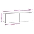 Pikkukuva 10 / 10: TV-tasot - Living TV-seinäkaapit 2 kpl betoninharmaa 100x30x30 cm tekninen puu