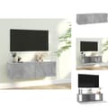 Miniatyrbild 1 av 10: TV-bänkar - Living TV-bänk betonggrå 100x30x30 cm konstruerat trä