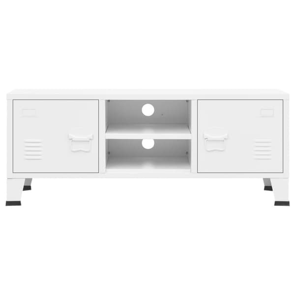 TV-møbler - Living industrielt tv-skab 105x35x42 cm hvid