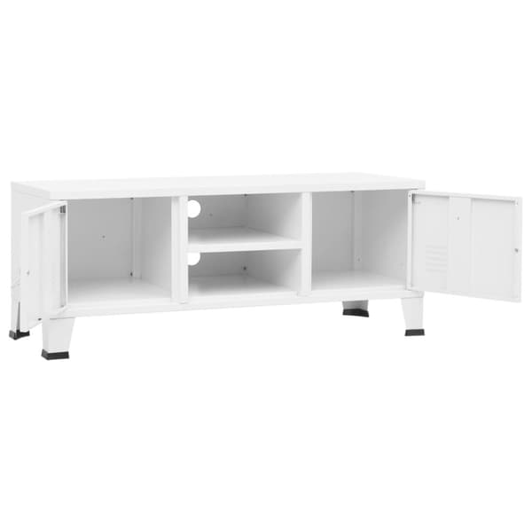 TV-møbler - Living industrielt tv-skab 105x35x42 cm hvid