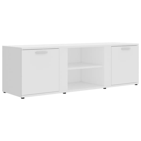 TV-møbler - Living tv-bord 120x34x37 cm konstrueret træ hvid