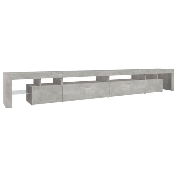 TV-bänkar - Living Tv-bänk med LED-belysning betonggrå 290x36,5x40 cm