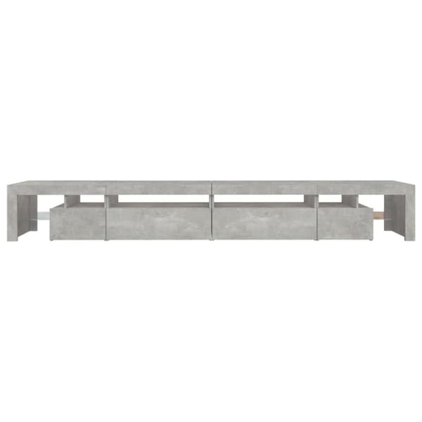 TV-bänkar - Living Tv-bänk med LED-belysning betonggrå 290x36,5x40 cm