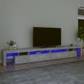 Miniatyrbild 2 av 11: TV-bänkar - Living Tv-bänk med LED-belysning betonggrå 290x36,5x40 cm