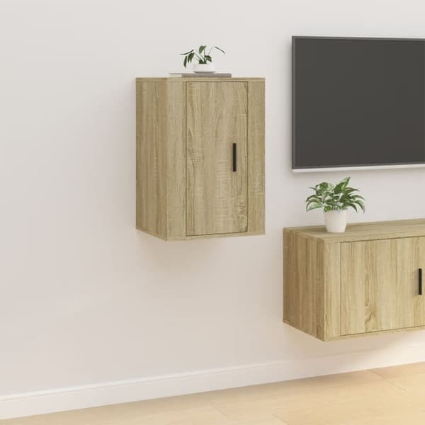 TV-møbler - Living væghængte tv-skabe 2 stk. 40x34,5x60 cm sonoma-eg