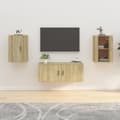Miniatyrbillede 2 af 11: TV-møbler - Living væghængte tv-skabe 2 stk. 40x34,5x60 cm sonoma-eg