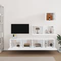 Miniatyrbild 4 av 8: TV-bänkar - Living Tv-bänk 4 delar vit konstruerat trä