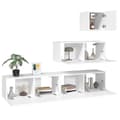 Miniatyrbild 5 av 8: TV-bänkar - Living Tv-bänk 4 delar vit konstruerat trä