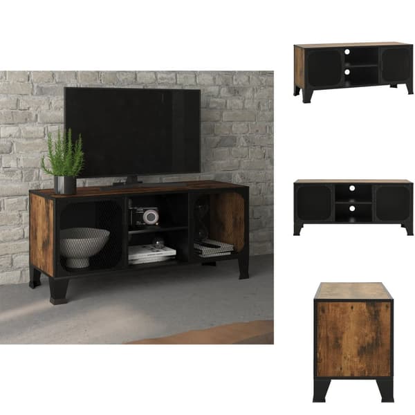 TV-møbler - Living tv-skab 105x36x47 cm meal og MDF rustikbrun