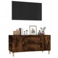 Miniatyrbild 5 av 11: TV-bänkar - Living Tv-bänk rökfärgad ek 102x44,5x50 cm konstruerat trä