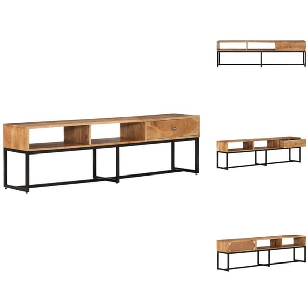 TV-møbler - Living tv-bord 160x30x45 cm massivt akacietræ