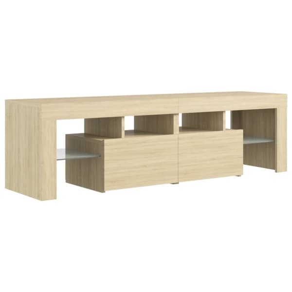 TV-tasot - Living TV-taso LED-valoilla Sonoma-tammi 140x36,5x40 cm