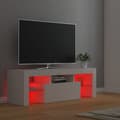 Miniatyrbild 11 av 11: TV-bänkar - Living TV-bänk med LED-belysning vit 120x35x40 cm