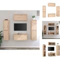 Miniatyrbillede 1 af 11: TV-møbler - Living tv-skabe 6 dele massivt fyrretræ