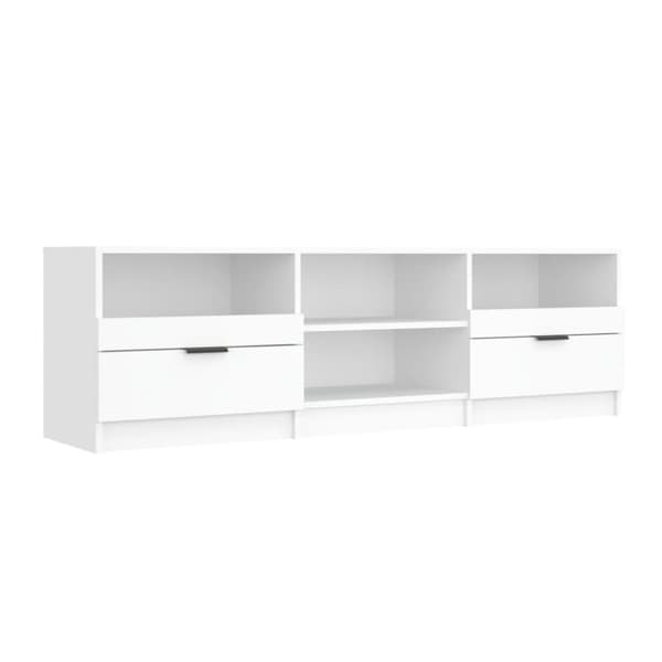 TV-møbler - Living tv-skab 150x33,5x45 cm konstrueret træ hvid