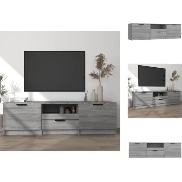 TV-bänkar - Living TV-bänk grå sonoma 140x35x40 cm konstruerat trä