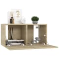 Miniatyrbillede 4 af 10: TV-møbler - Living væghængte tv-skabe 2 stk. 60x30x30 cm sonoma-eg