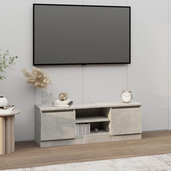 TV-møbler - Living tv-bord med låge 102x30x36 cm betongrå