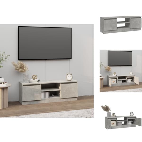 TV-møbler - Living tv-bord med låge 102x30x36 cm betongrå