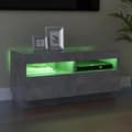 Miniatyrbild 5 av 11: TV-bänkar - Living TV-bänk med LED-belysning betonggrå 80x35x40 cm