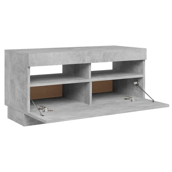 TV-bänkar - Living TV-bänk med LED-belysning betonggrå 80x35x40 cm