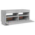 Miniatyrbild 9 av 11: TV-bänkar - Living TV-bänk med LED-belysning betonggrå 80x35x40 cm