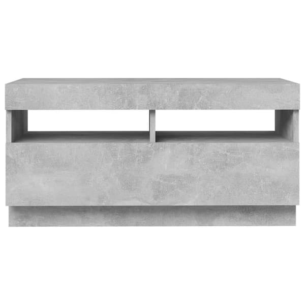 TV-bänkar - Living TV-bänk med LED-belysning betonggrå 80x35x40 cm