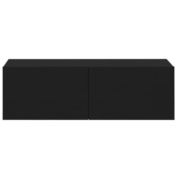 TV-møbler - Living væghængte tv-skabe 2 stk. 100x30x30 cm konstrueret træ sort