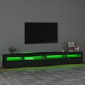 Miniatyrbillede 5 af 11: TV-møbler - Living tv-skab med LED-lys 270x35x40 cm sort