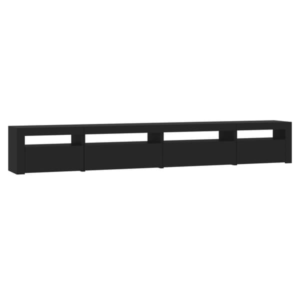 TV-møbler - Living tv-skab med LED-lys 270x35x40 cm sort